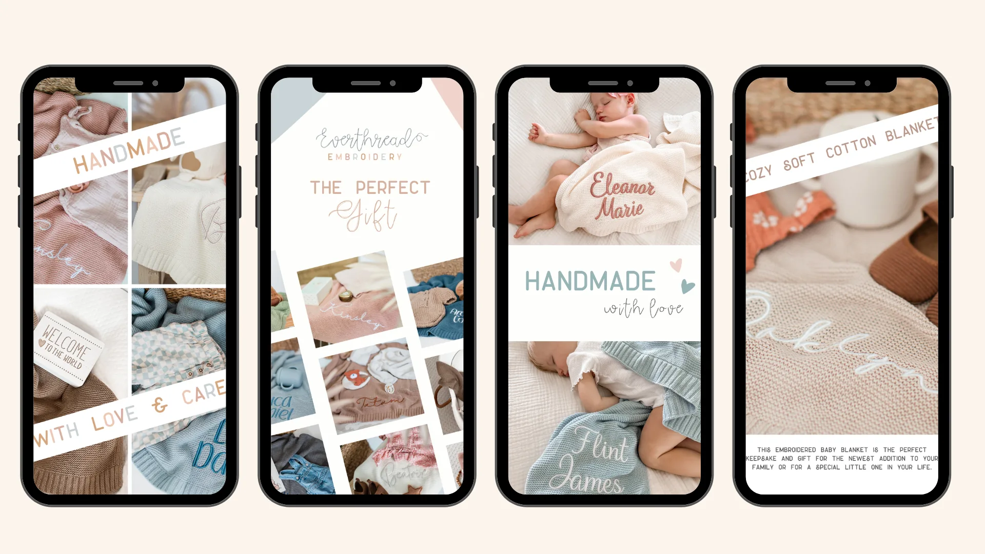 Handmade clothing stories: handmade with love, the perfect gift and cosy cotton blankets