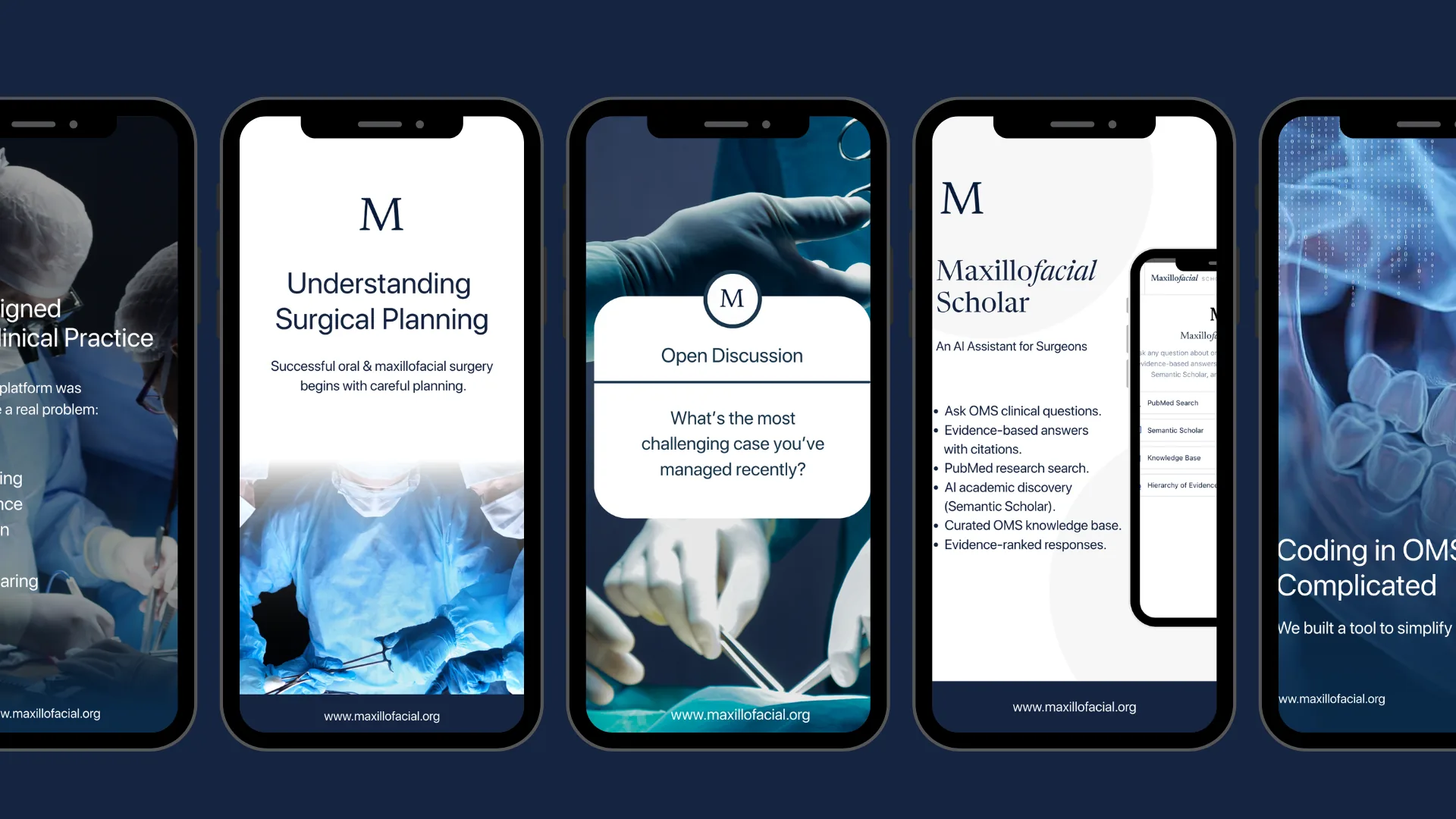 Maxillofacial Scholar stories: understanding surgical planning, open discussion and coding in OMS