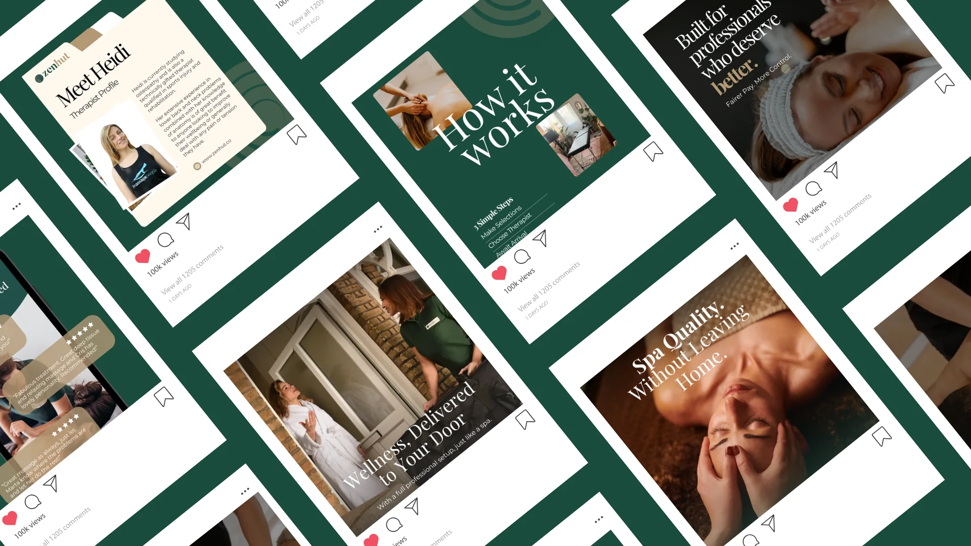 Zenhut Instagram feed: meet the therapist, how it works and spa quality without leaving home